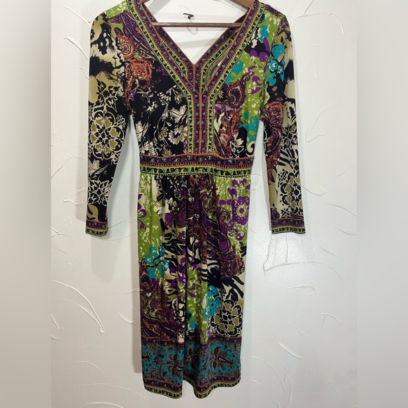 ECI New York BoHo Multicolor Dress SZ S - Picture 3 of 12